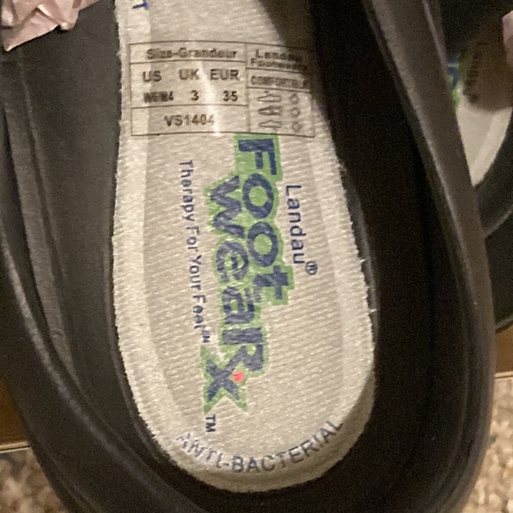 LANDAU “FOOTWEARx” Black NURSES SHOES w/ Antibacterial Lining; NIB Size W5/ M4 - Picture 9 of 14